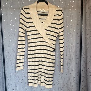 Pink Rose black and cream sweater dress XL